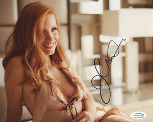 Jessica Chastain Sexy Signed Autograph 8x10 Photo ACOA