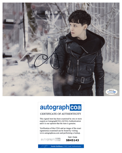 Claire Foy Dragon Tattoo Signed Autograph 8x10 Photo ACOA