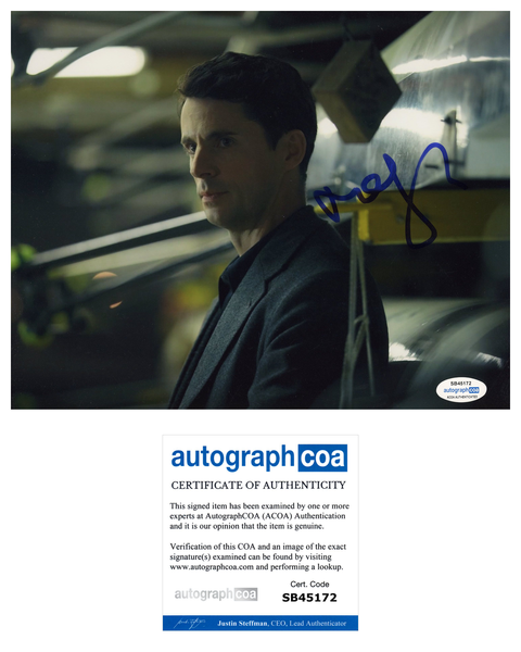 Matthew Goode Discovery of Witches Signed Autograph 8x10 Photo ACOA