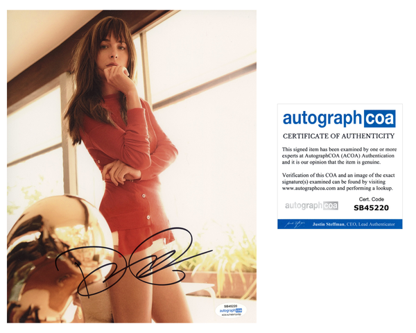 Dakota Johnson Fifty Shades Signed Autograph 8x10 Photo ACOA