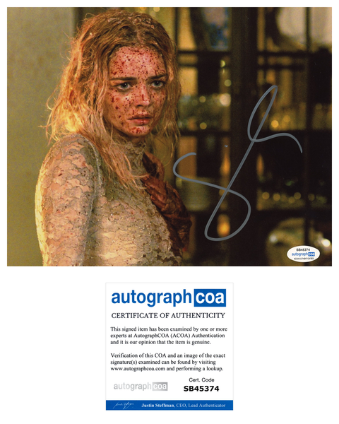 Samara Weaving Ready or Not Signed Autograph 8x10 Photo ACOA