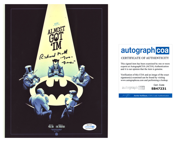 Richard Moll Batman Signed Autograph 8x10 Photo ACOA