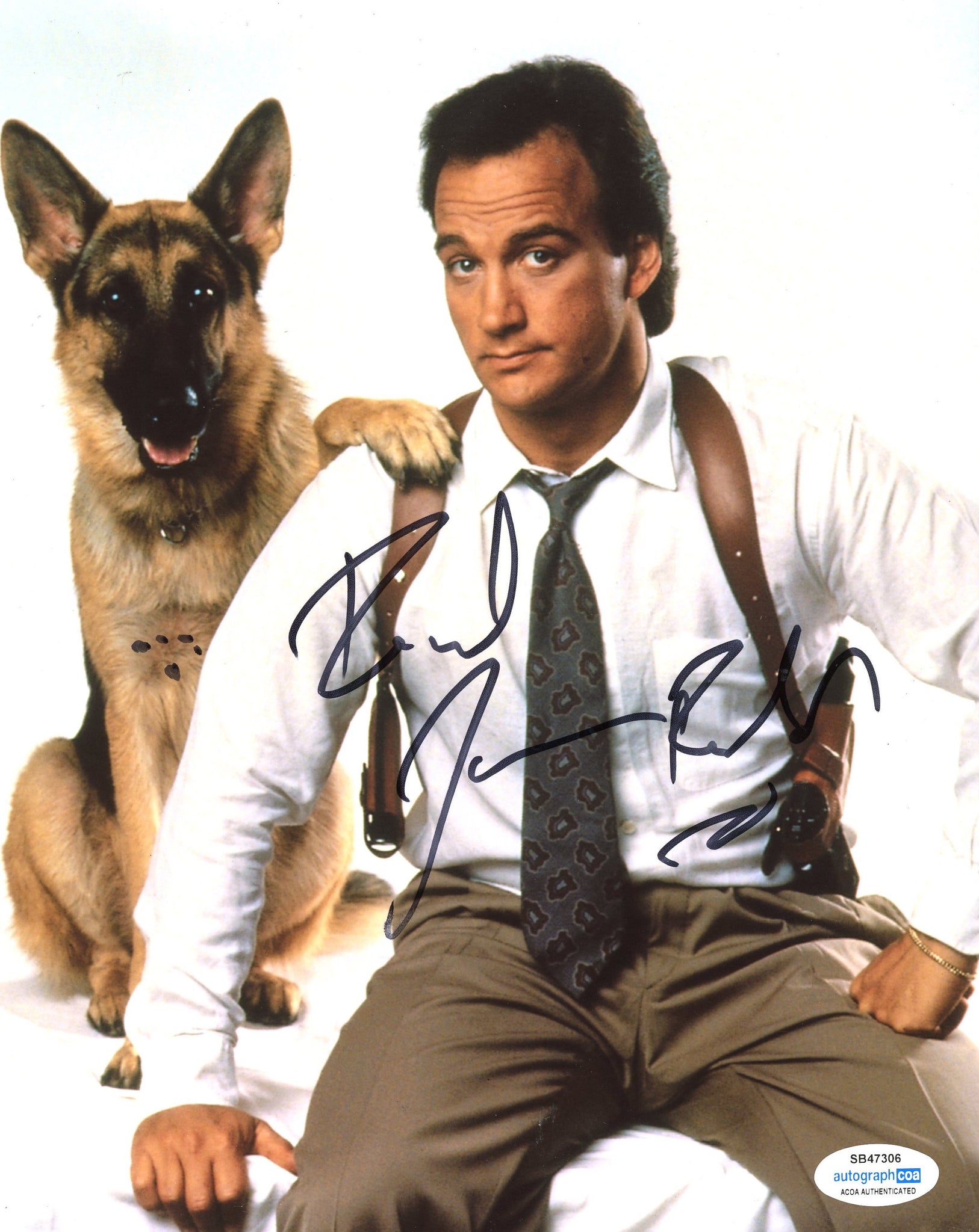 Jim Belushi K-9 Signed Autograph 8x10 Photo ACOA