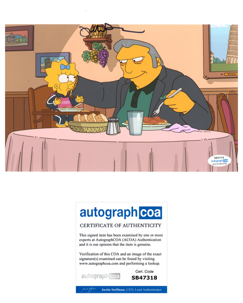 Joe Mantegna Simpsons Signed Autograph 8x10 Photo ACOA
