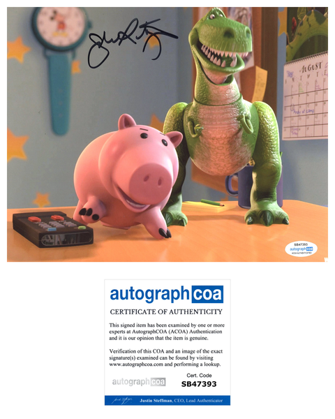John Ratzenberger Toy Story Signed Autograph 8x10 Photo ACOA