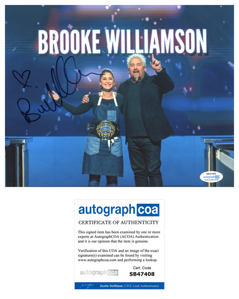 Brooke Williamson Top Chef Signed Autograph 8x10 Photo ACOA