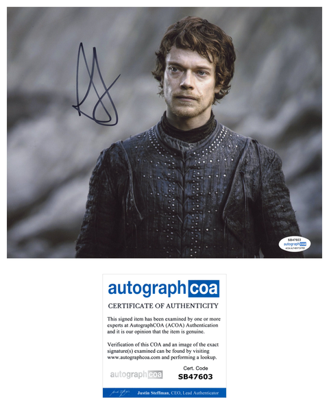 Alfie Allen Game of Thrones Signed Autograph 8x10 Photo ACOA
