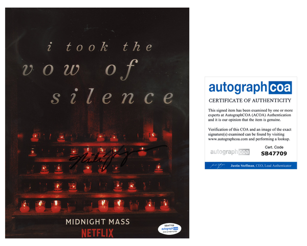 Mike Flanagan Midnight Mass Signed Autograph 8x10 Photo ACOA