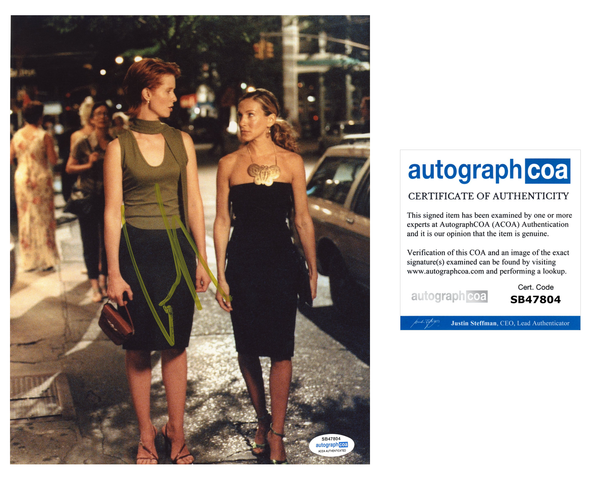 Cynthia Nixon Sex in the City Signed Autograph 8x10 Photo ACOA