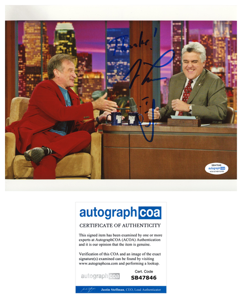 Jay Leno Tonight Show Signed Autograph 8x10 Photo ACOA