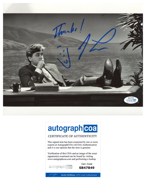 Jay Leno Tonight Show Signed Autograph 8x10 Photo ACOA