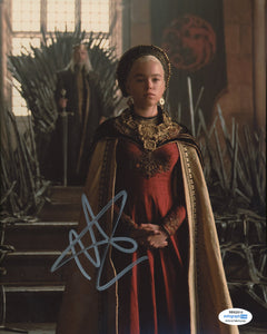 Milly Alcock House of the Dragon Game of Thrones Signed Autograph 8x10 Photo ACOA