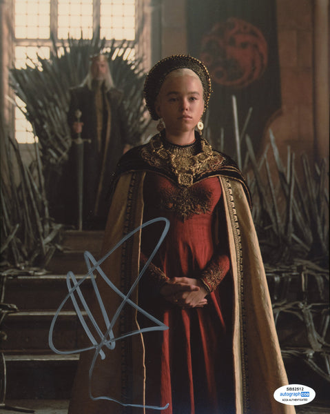 Milly Alcock House of the Dragon Game of Thrones Signed Autograph 8x10 Photo ACOA