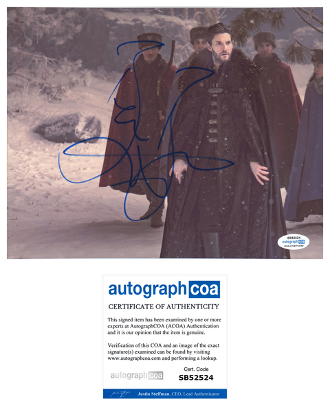 Ben Barnes Shadow and Bone Signed Autograph 8x10 Photo ACOA