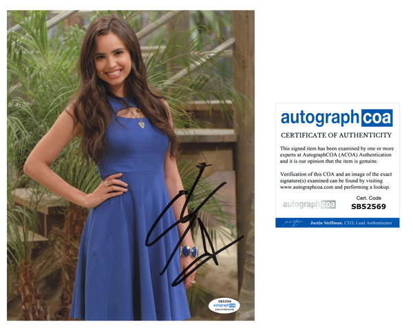 Sofia Carson Purple Hearts Sexy Signed Autograph 8x10 Photo ACOA