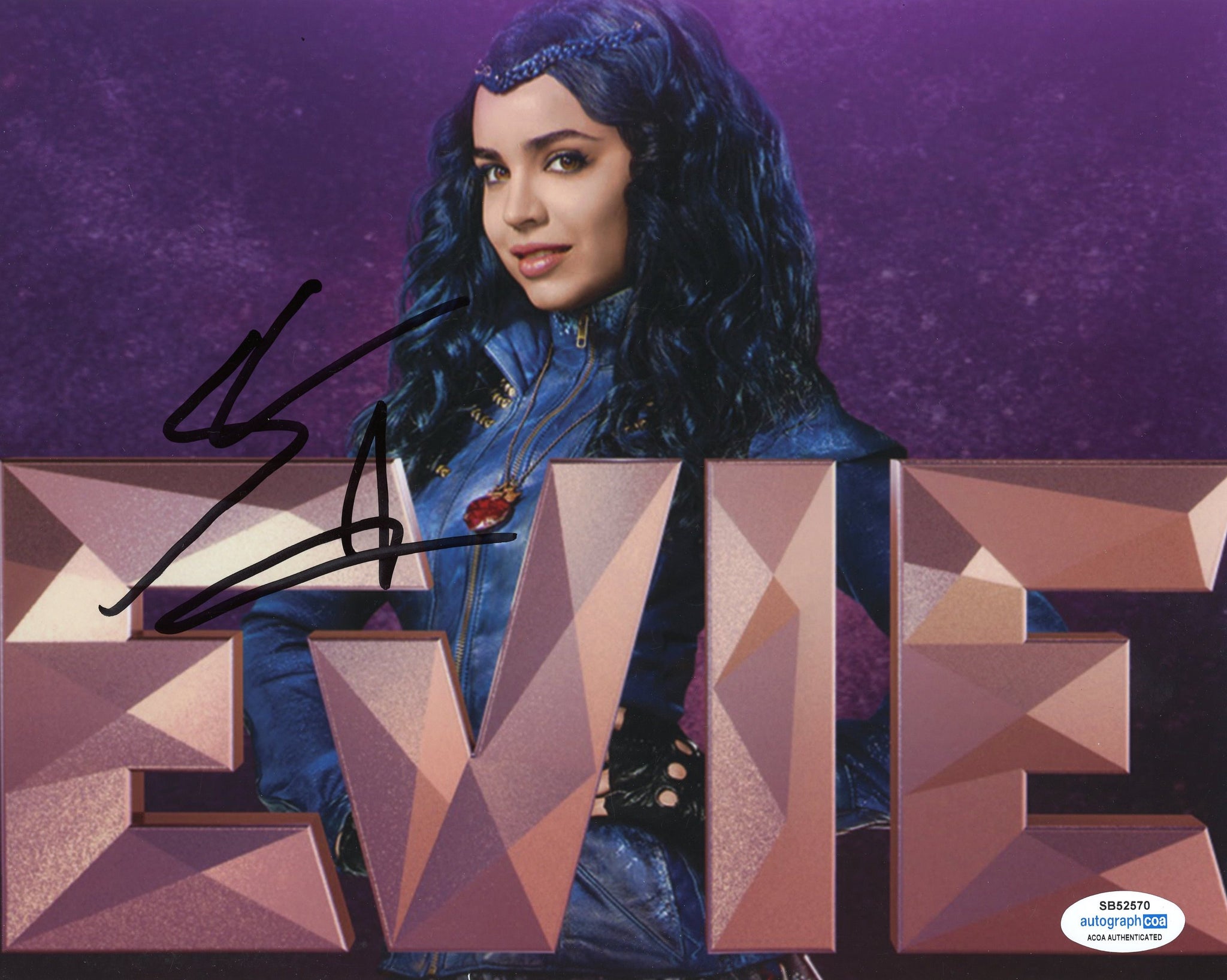 Sofia Carson Descendants Sexy Signed Autograph 8x10 Photo ACOA