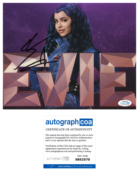 Sofia Carson Descendants Sexy Signed Autograph 8x10 Photo ACOA