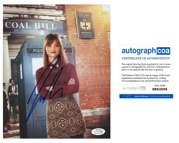 Jenna Louise Coleman Doctor Who Signed Autograph 8x10 Photo ACOA