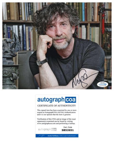 Neil Gaiman Sandman Signed Autograph 8x10 photo ACOA