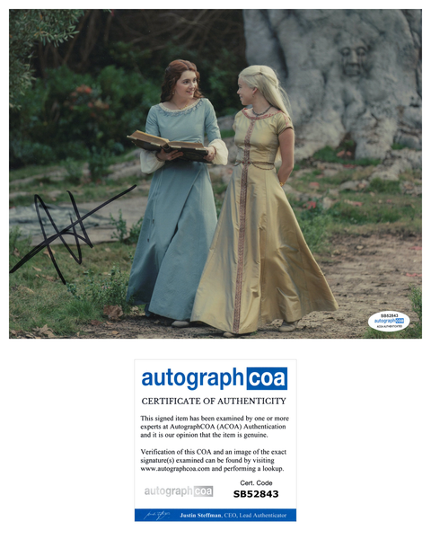 Milly Alcock House of the Dragon Game of Thrones Signed Autograph 8x10 Photo ACOA