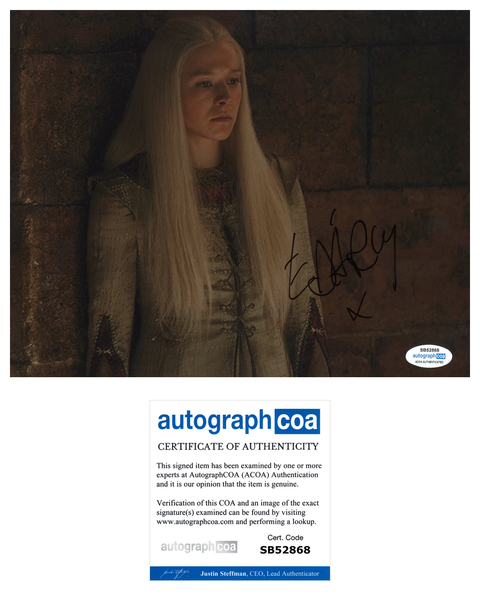 Emma D'Arcy House of the Dragon Signed Autograph 8x10 Photo ACOA