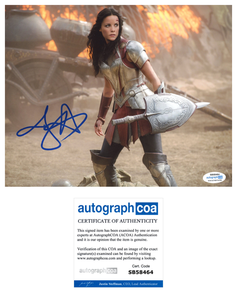 Jaimie Alexander Thor Signed Autograph 8x10 Photo ACOA