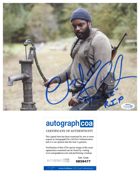 Chad L Coleman Walking Dead Signed Autograph 8x10 Photo ACOA