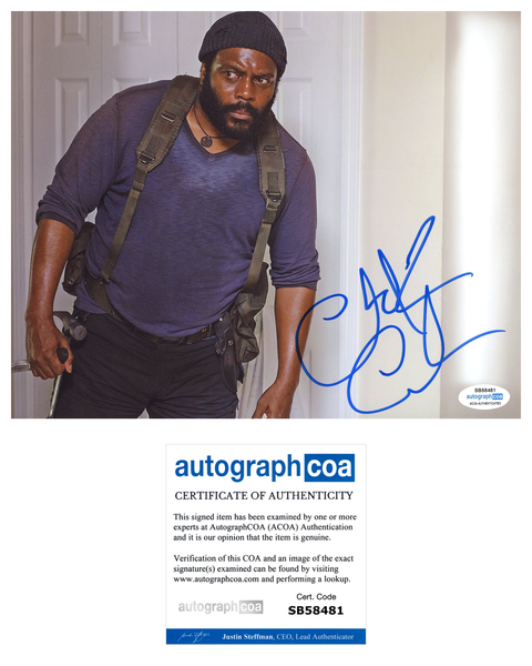 Chad L Coleman Walking Dead Signed Autograph 8x10 Photo ACOA