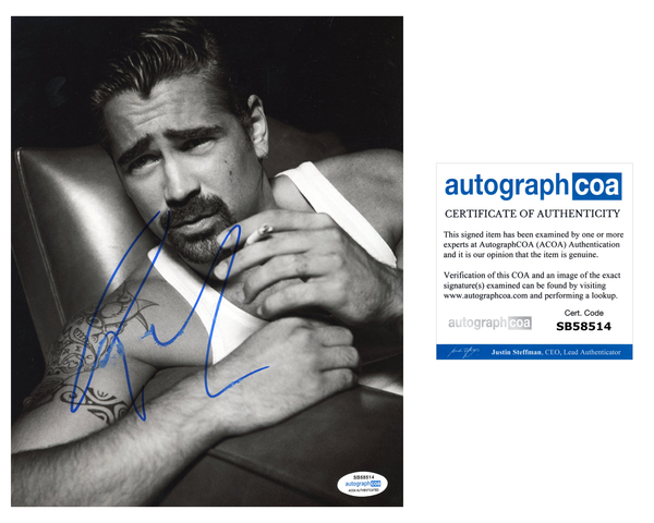 Colin Farrell In Bruges Signed Autograph 8x10 Photo ACOA