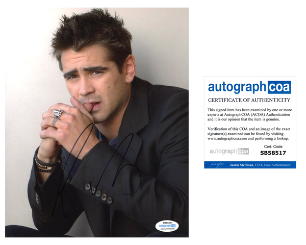 Colin Farrell Signed Autograph 8x10 Photo ACOA