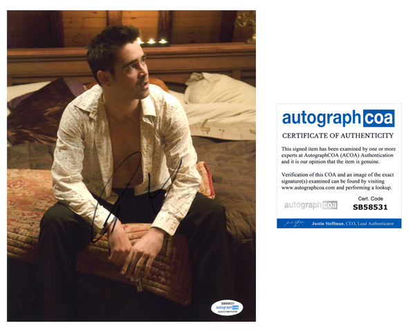 Colin Farrell SWAT Signed Autograph 8x10 Photo ACOA