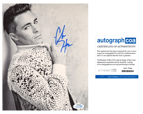 Colton Haynes Arrow Signed Autograph 8x10 Photo ACOA