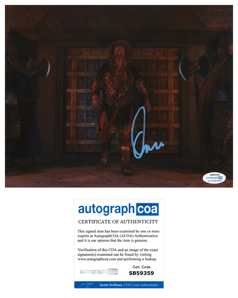 Owain Arthur Rings of Power Signed Autograph 8x10 Photo ACOA