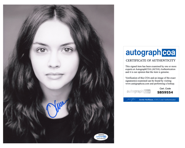 Olivia Cooke Bates Motel Signed Autograph 8x10 Photo ACOA