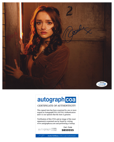 Olivia Cooke Bates Motel Signed Autograph 8x10 Photo ACOA