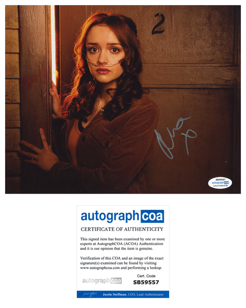 Olivia Cooke Bates Motel Signed Autograph 8x10 Photo ACOA