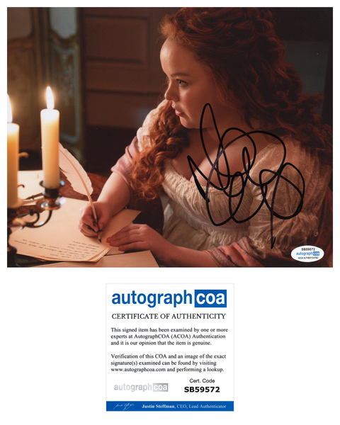 Nicola Coughlan Bridgerton Signed Autograph 8x10 Photo ACOA
