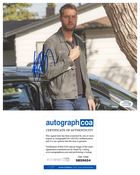 Justin Hartley This is Us Signed Autograph 8x10 Photo ACOA