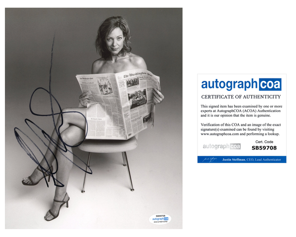 Allison Janney Sexy Signed Autograph 8x10 Photo ACOA