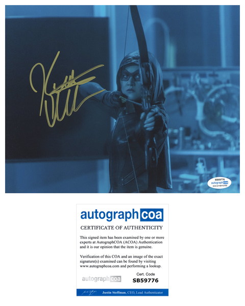 Katherine Kat McNamara Arrow Signed Autograph 8x10 Photo ACOA