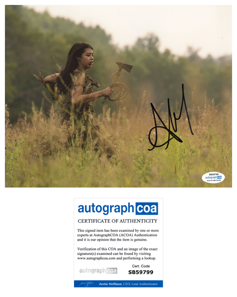 Amber Midthunder Prey Signed Autograph 8x10 Photo ACOA