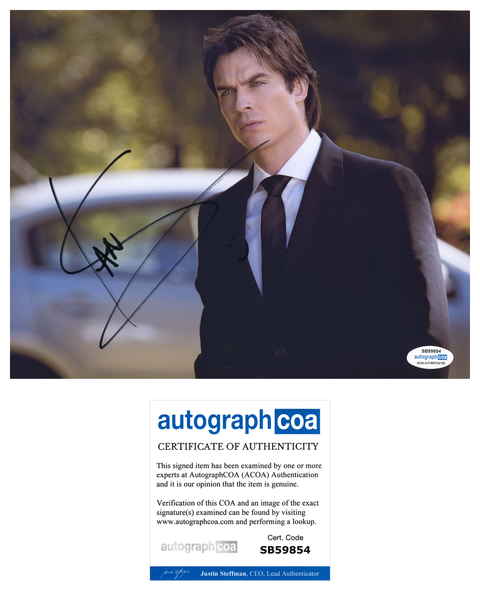 Ian Somerhalder Vampire Diaries Signed Autograph 8x10 Photo ACOA