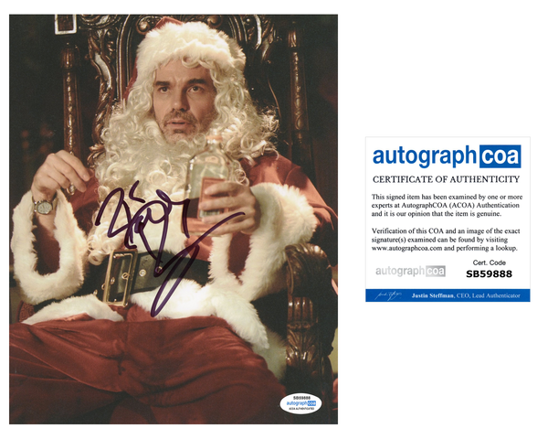 Billy Bob Thornton Bad Santa Signed Autograph 8x10 Photo ACOA