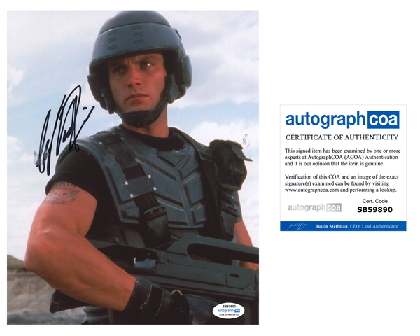 Casper Van Dien Starship Troopers Signed Autograph 8x10 Photo ACOA
