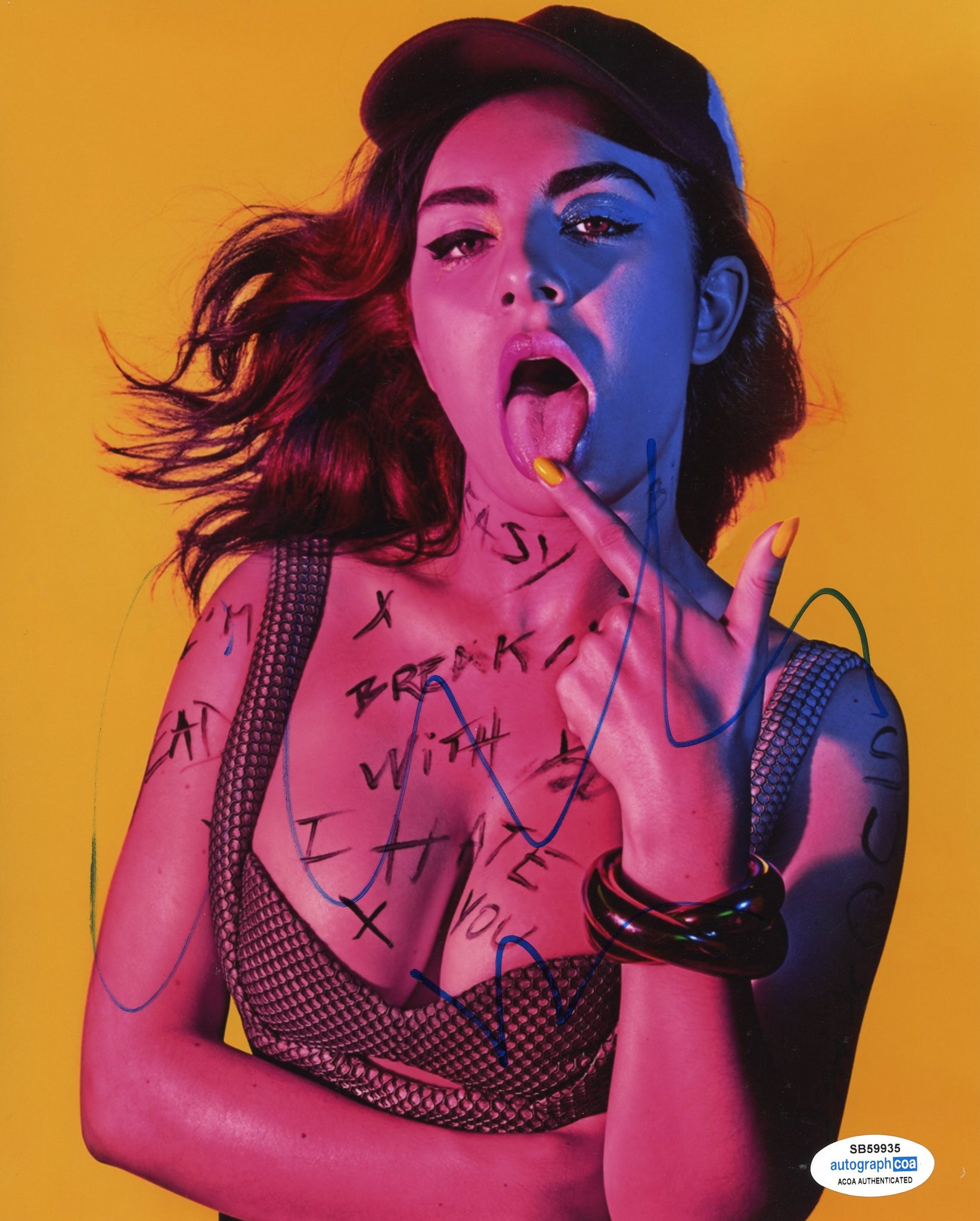 Charlie XCX Sexy Signed Autograph 8x10 Photo ACOA