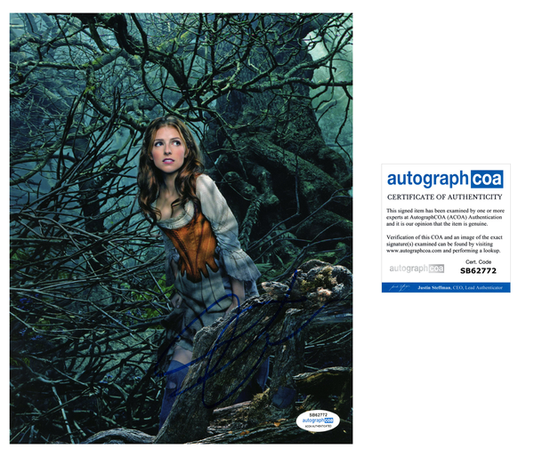 Anna Kendrick Into the Woods Signed Autograph 8x10 Photo ACOA