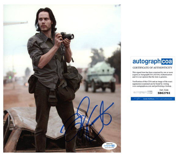 Taylor Kitsch Bang Bang Club Signed Autograph 8x10 Photo ACOA