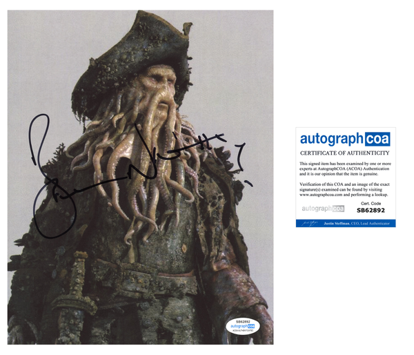 Bill Nighy Pirates of Caribbean Signed Autograph 8x10 Photo ACOA