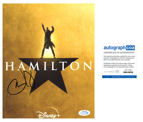 Leslie Odom Jr Hamilton Signed Autograph 8x10 Photo ACOA