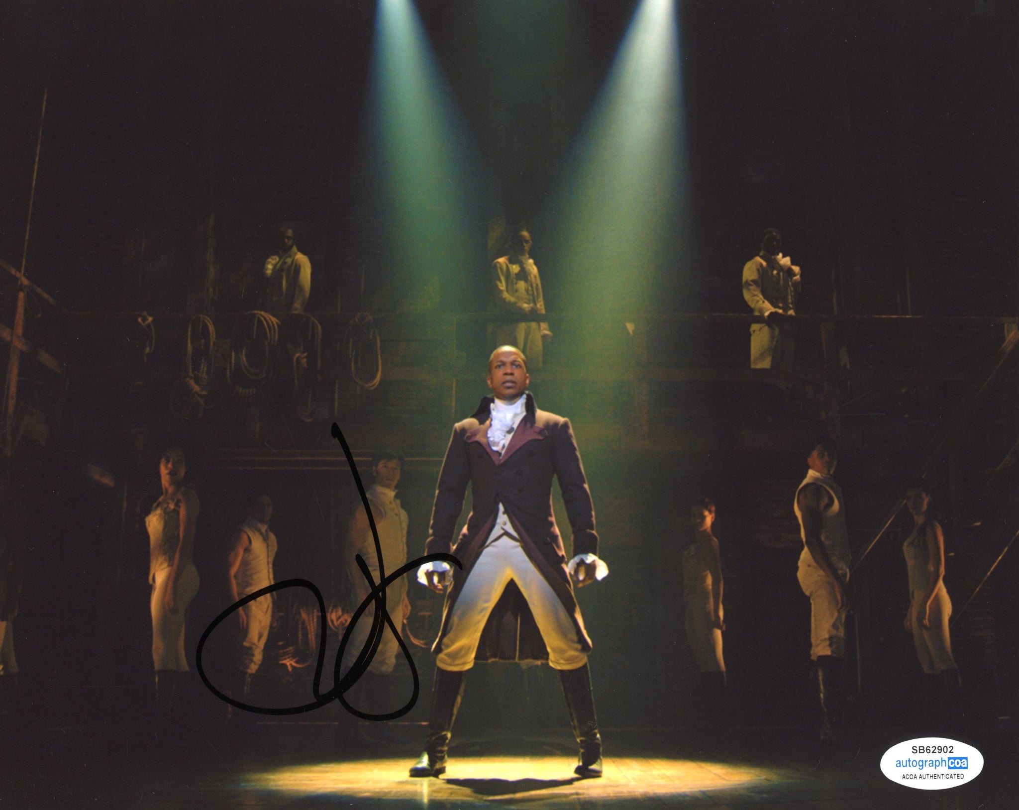 Leslie Odom Jr Hamilton Signed Autograph 8x10 Photo ACOA